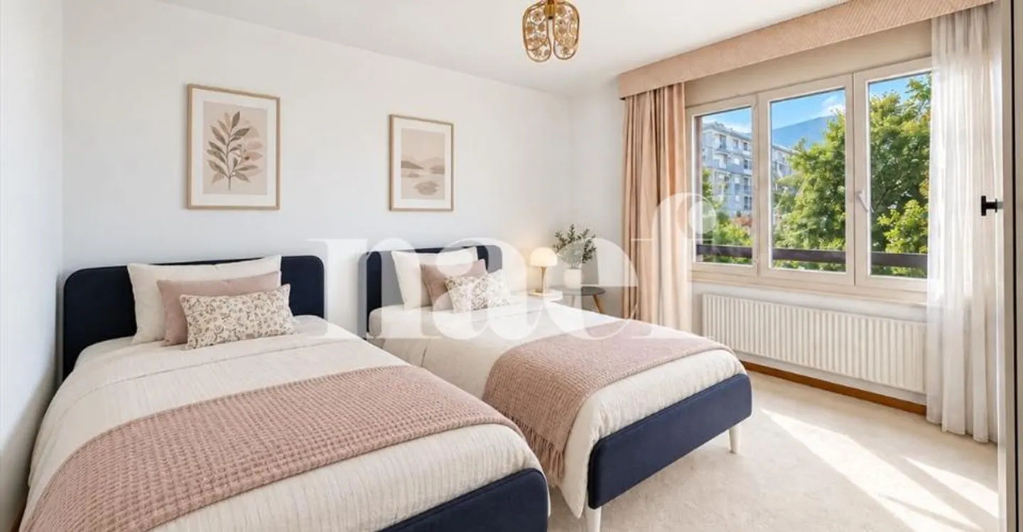 Bell'appartamento di 4,5 locali con vista mozzafiato sul lago in vendita a Montreux - Foto 10 di 12