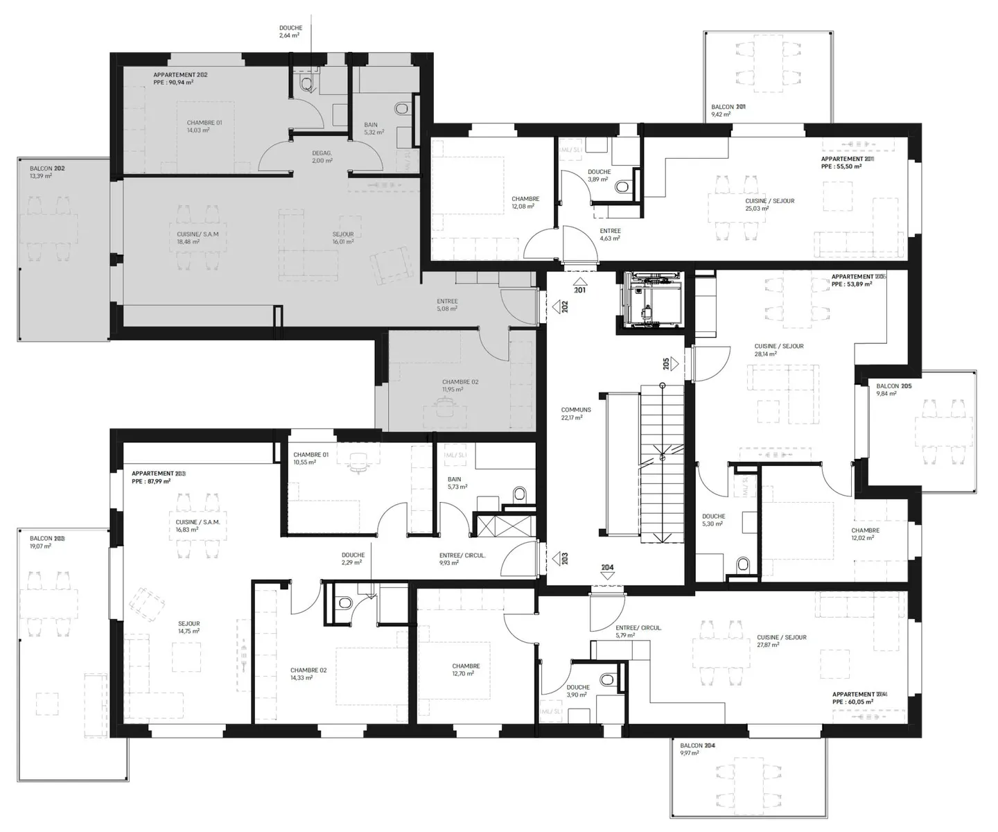Bellissimo appartamento 3.5 locali in vendita a Martigny (Lotto 202) - Foto 9 di 10