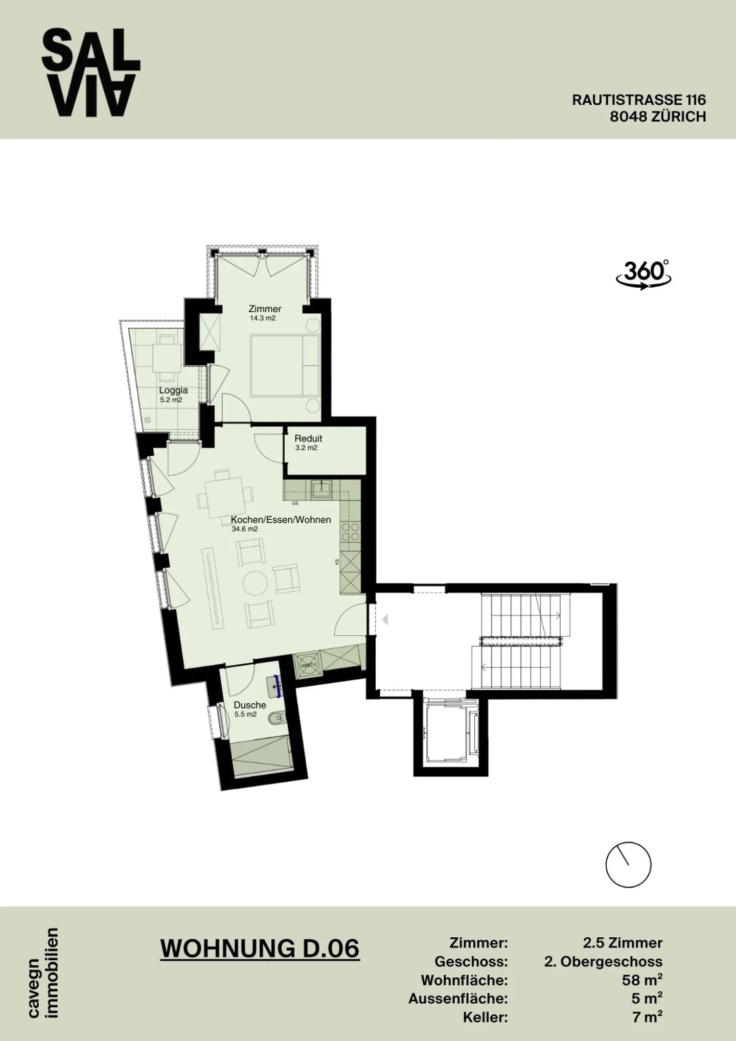 Moderne 2.5-Zimmer-Neubauwohnung mit sonniger Loggia - Foto 5 von 7