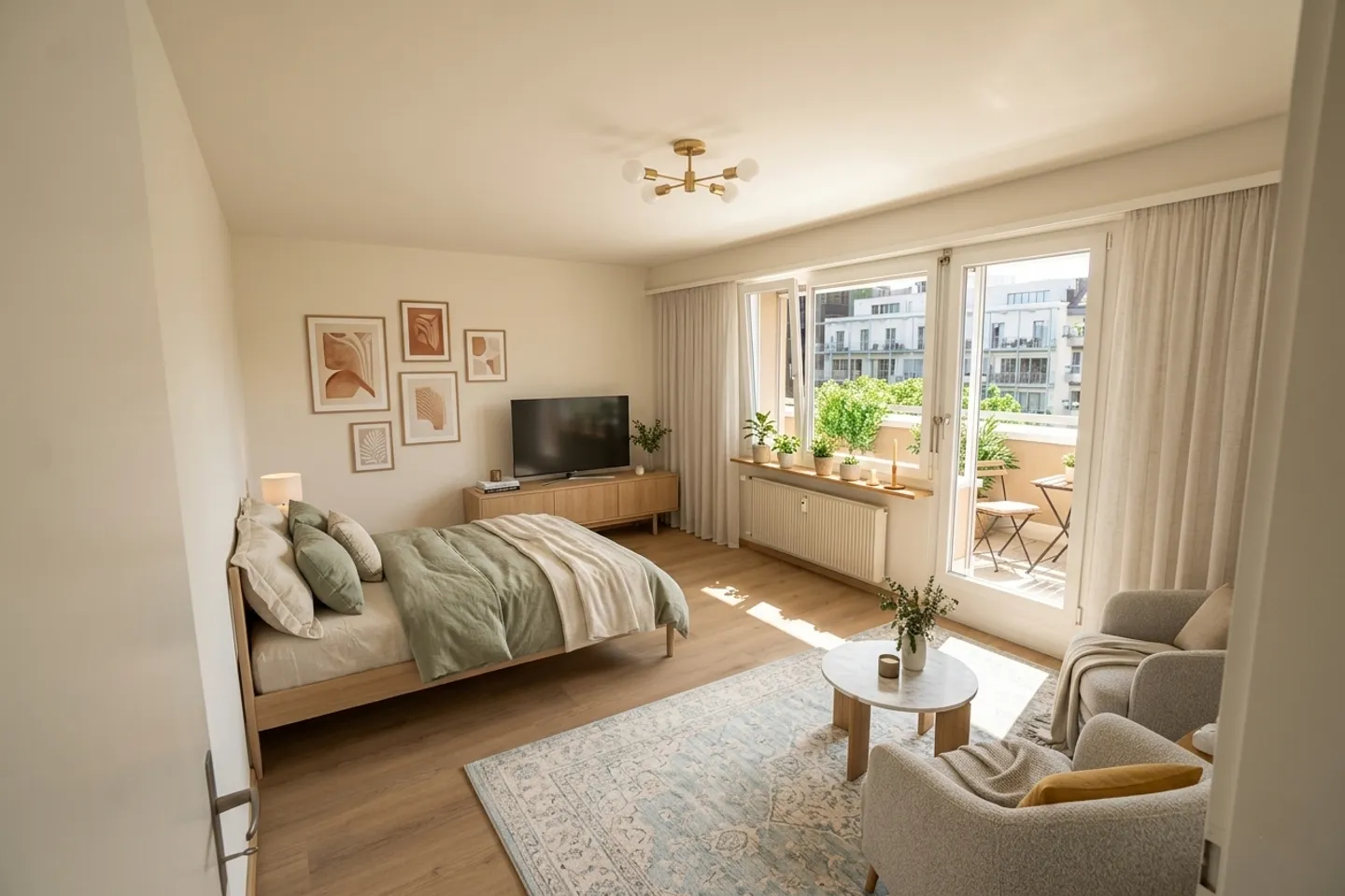 Appartamento singolo ristrutturato con bel balcone - Foto 2 di 5