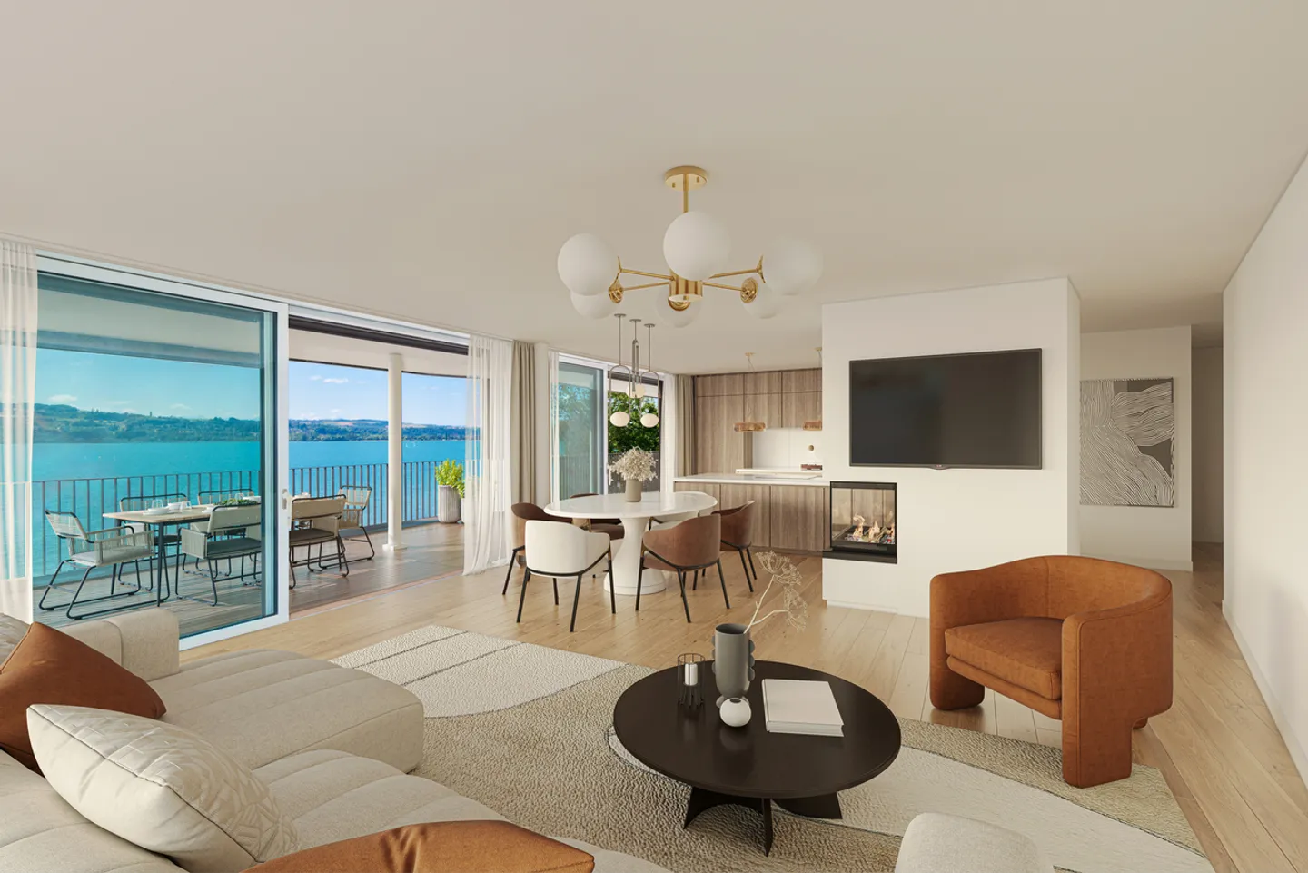 Neues Apartment mit Blick auf den See - Foto 1 von 7