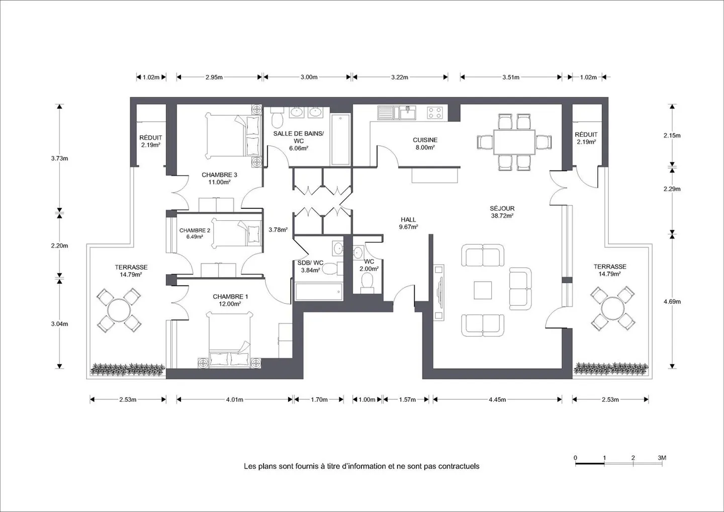 5.5-room penthouse to renovate - with 30 m2 terraces - Photo 8 of 8