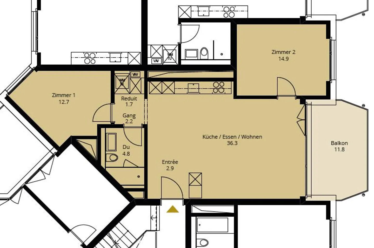 Appartement moderne de 3,5 pièces dans le quartier Hegi - Photo 11 sur 11