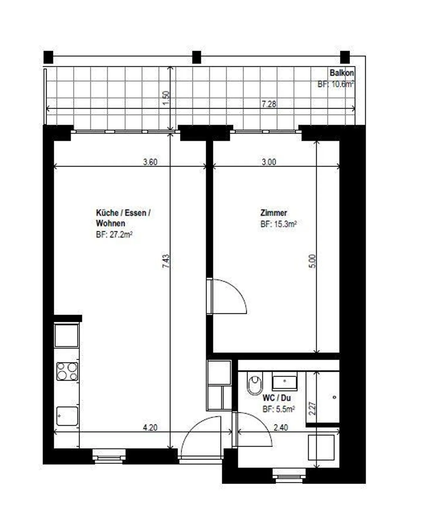 Modernes Apartment in Glattbrugg - Foto 7 von 7