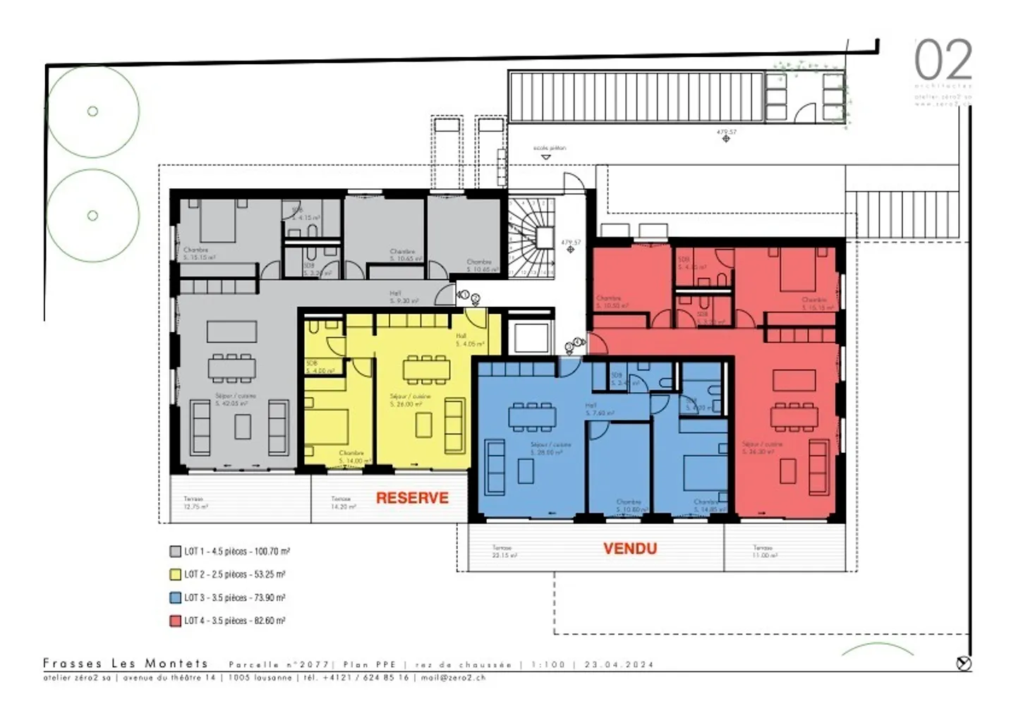 Estavayer / Frasses Appartamento al piano giardino di 3,5 locali Cantiere aperto! - Foto 6 di 8