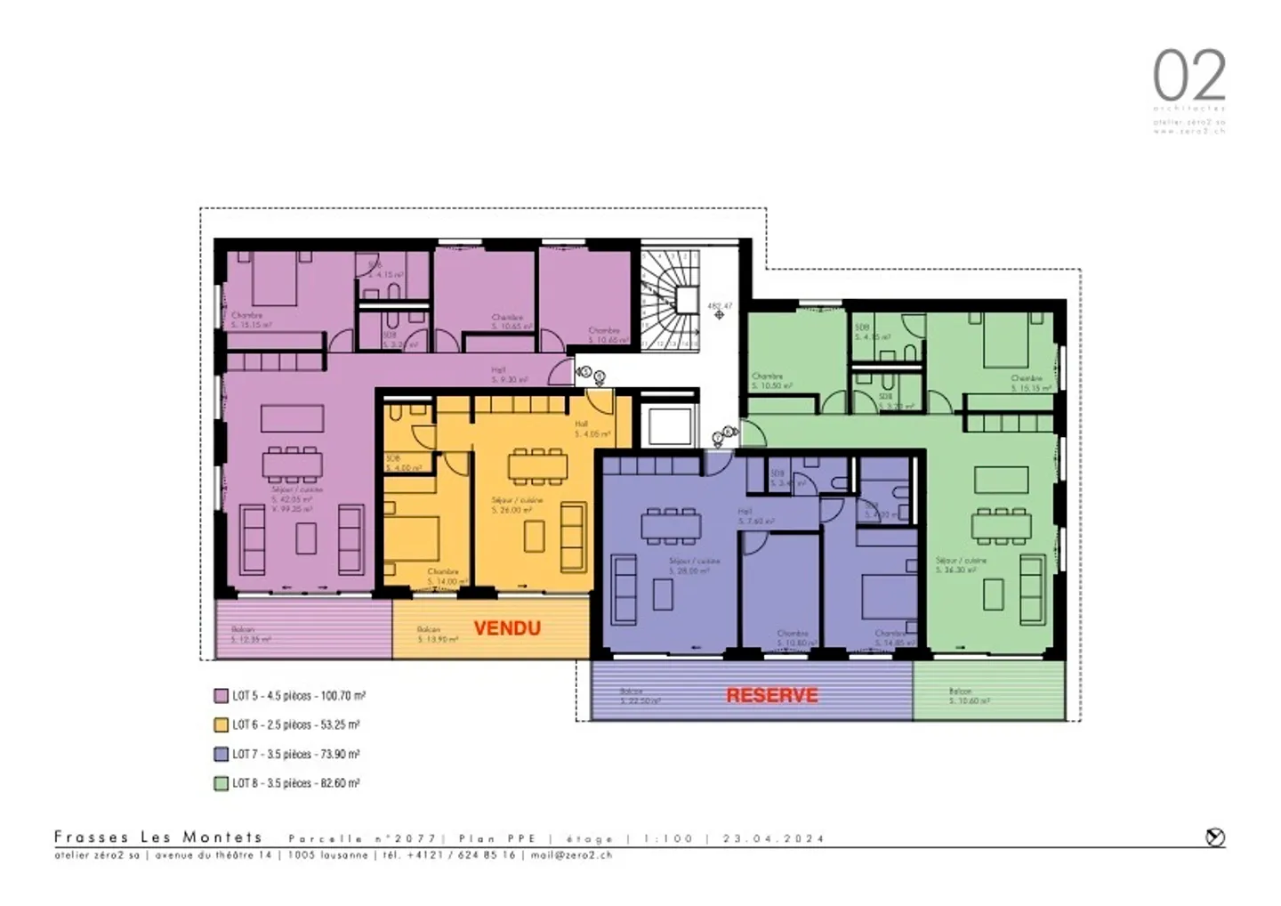 Estavayer / Frasses Appartamento al piano giardino di 3,5 locali Cantiere aperto! - Foto 7 di 8