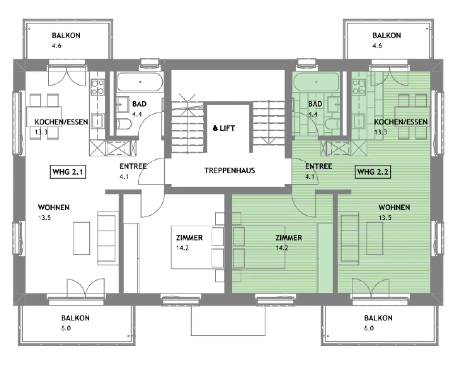 Modern 2.5-room apartment in the center of Kriens - Photo 9 of 9