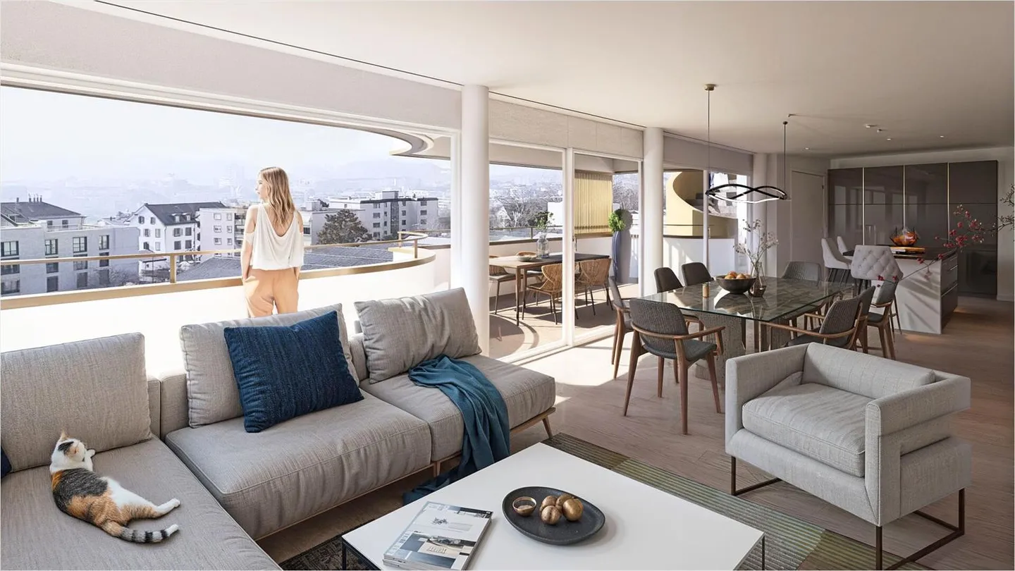 Dernier étage N°16 - Vue panoramique sur le lac et les Alpes - Photo 1 sur 7