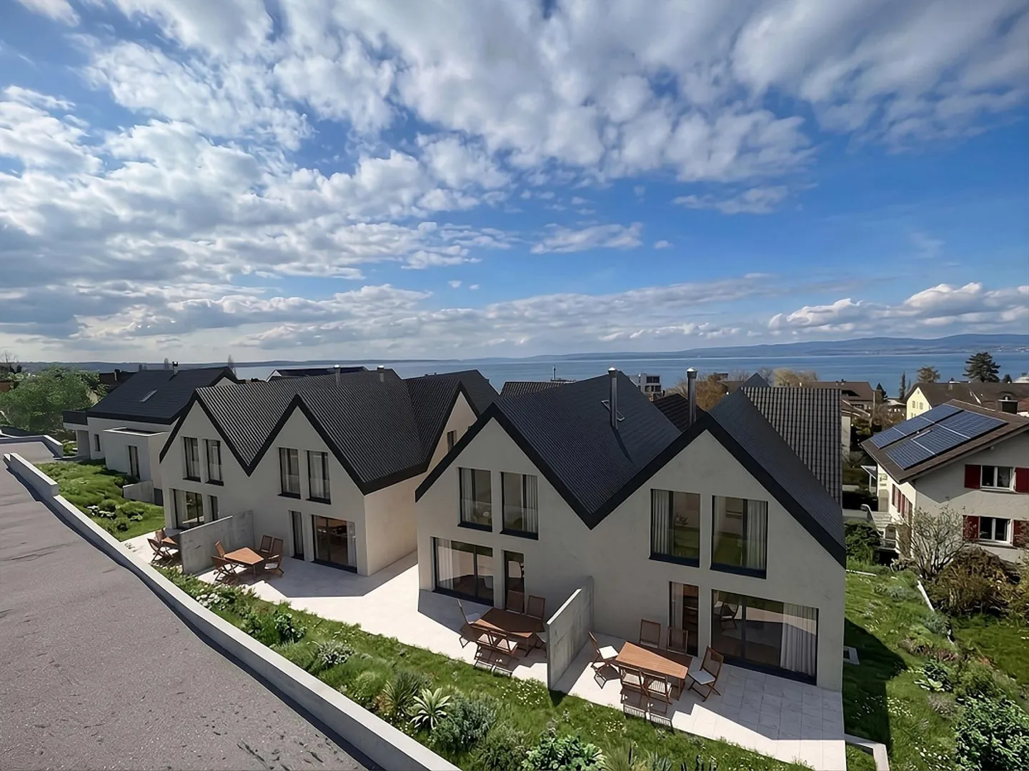 Moderne Doppeleinfamilienhaushälften mit Blick auf den Bodensee - Foto 1 von 9