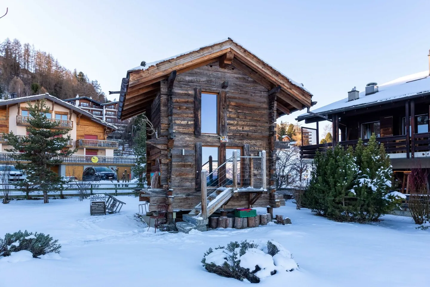 Terrain avec mazot et autorisation de construire en force chalet - Photo 4 sur 12