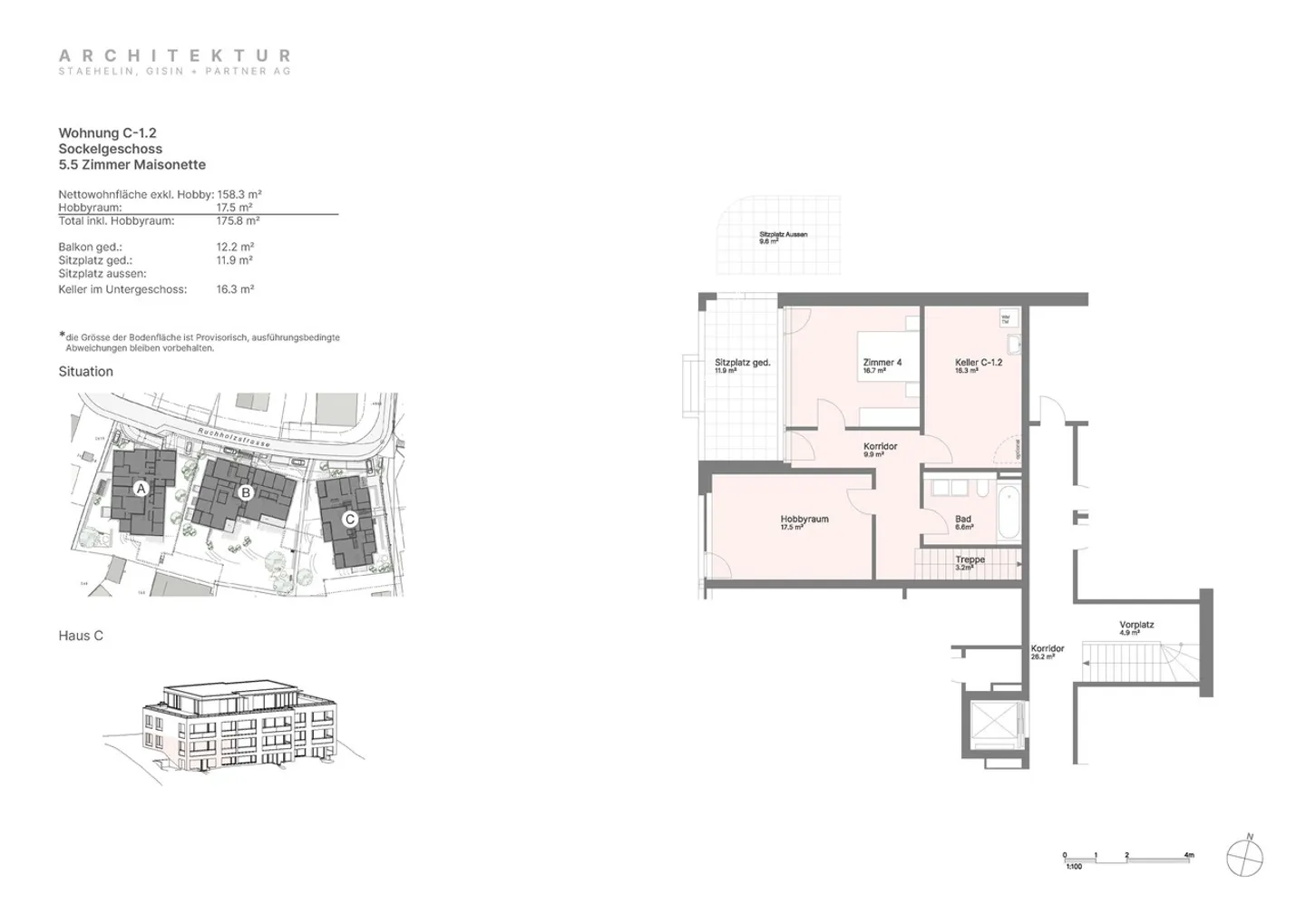 Appartamento maisonette al piano terra di nuova costruzione in una bella posizione (C-1.2) - Foto 4 di 7