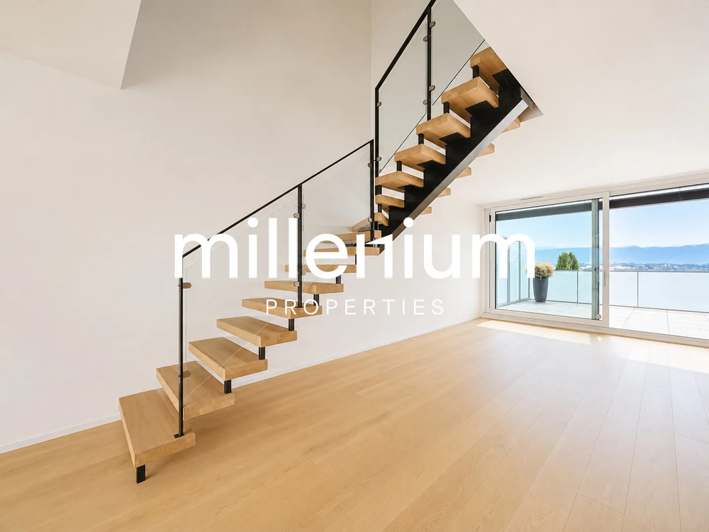 Magnifique duplex en attique avec vue sur le lac Léman et le Mont Blanc à Chêne-Bougeries - Photo 8 sur 15