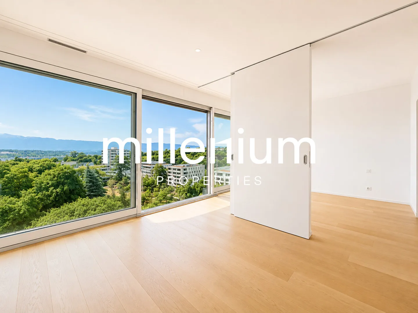 Magnifique duplex en attique avec vue sur le lac Léman et le Mont Blanc à Chêne-Bougeries - Photo 9 sur 15