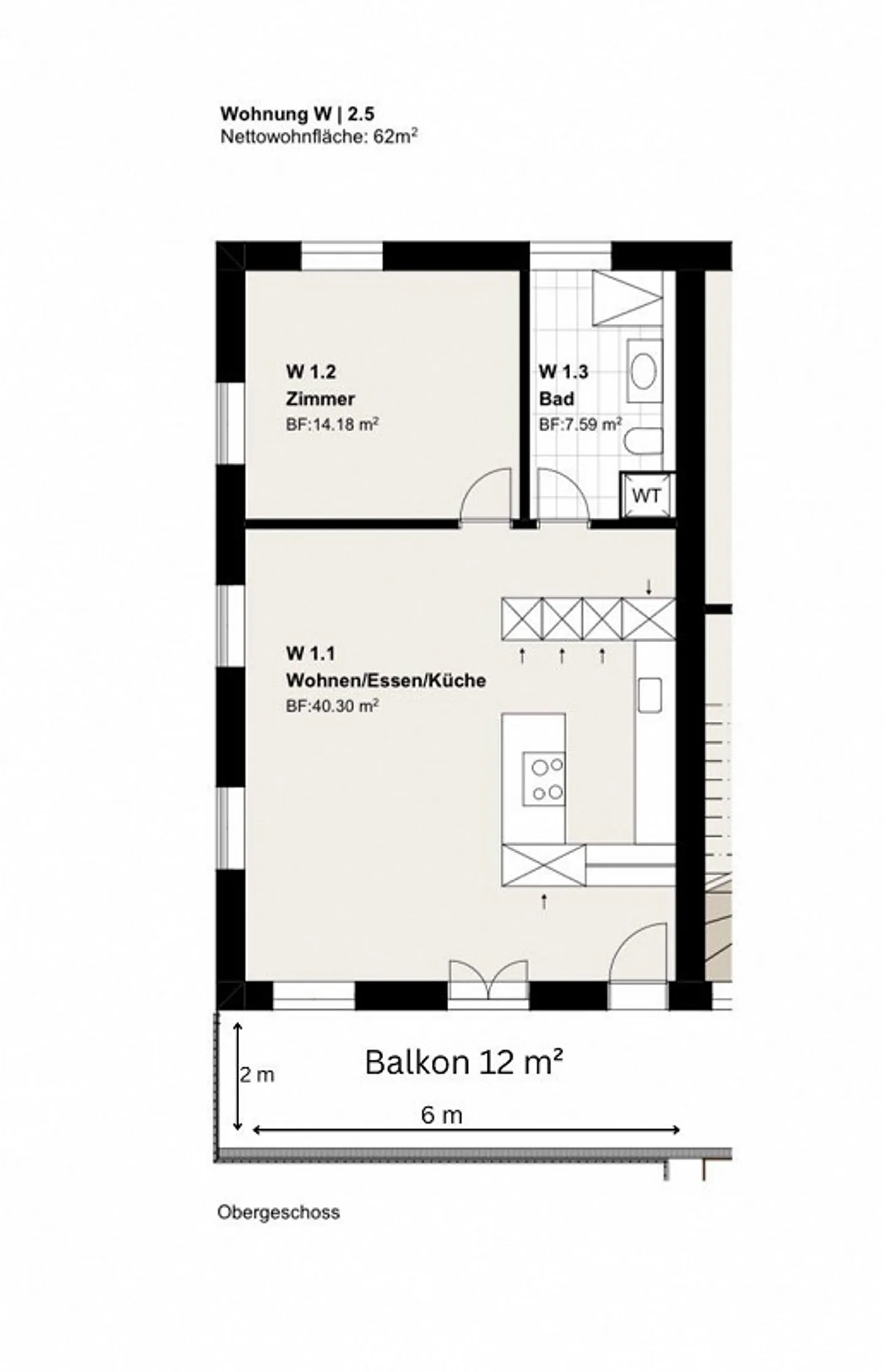 Modern new apartment with open kitchen - Photo 3 of 3