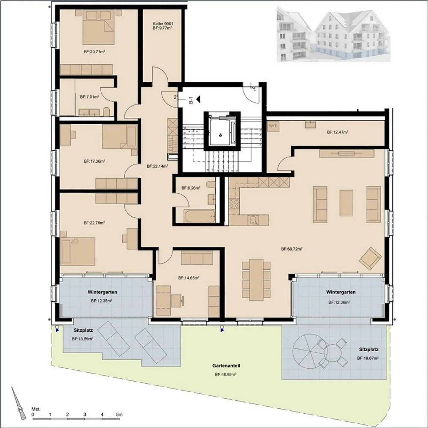 Grosszügig & naturnah: 5.5 Zimmer-Wohntraum - Foto 4 von 4