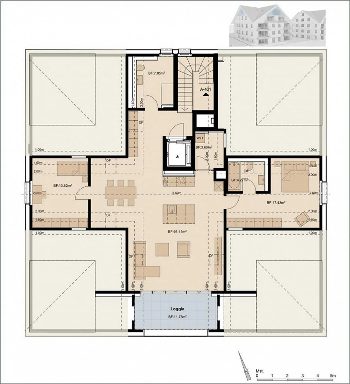 Unique 3.5 Room Penthouse with Stunning Views - Photo 4 of 4