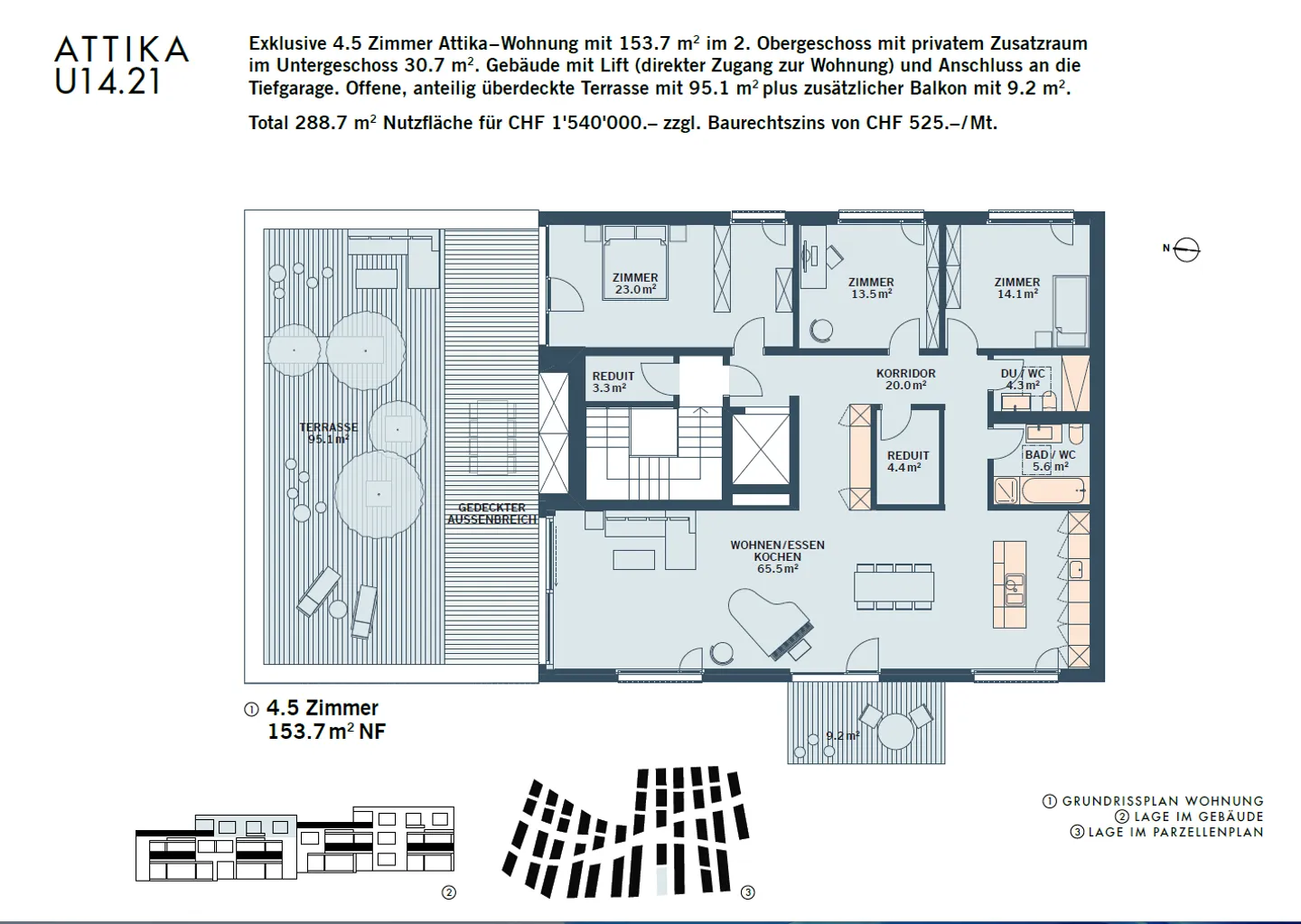 Appartamento attico ChlyHolz (in diritto di costruzione) con oltre 280 m2 di superficie utile, visita ora - Foto 13 di 15