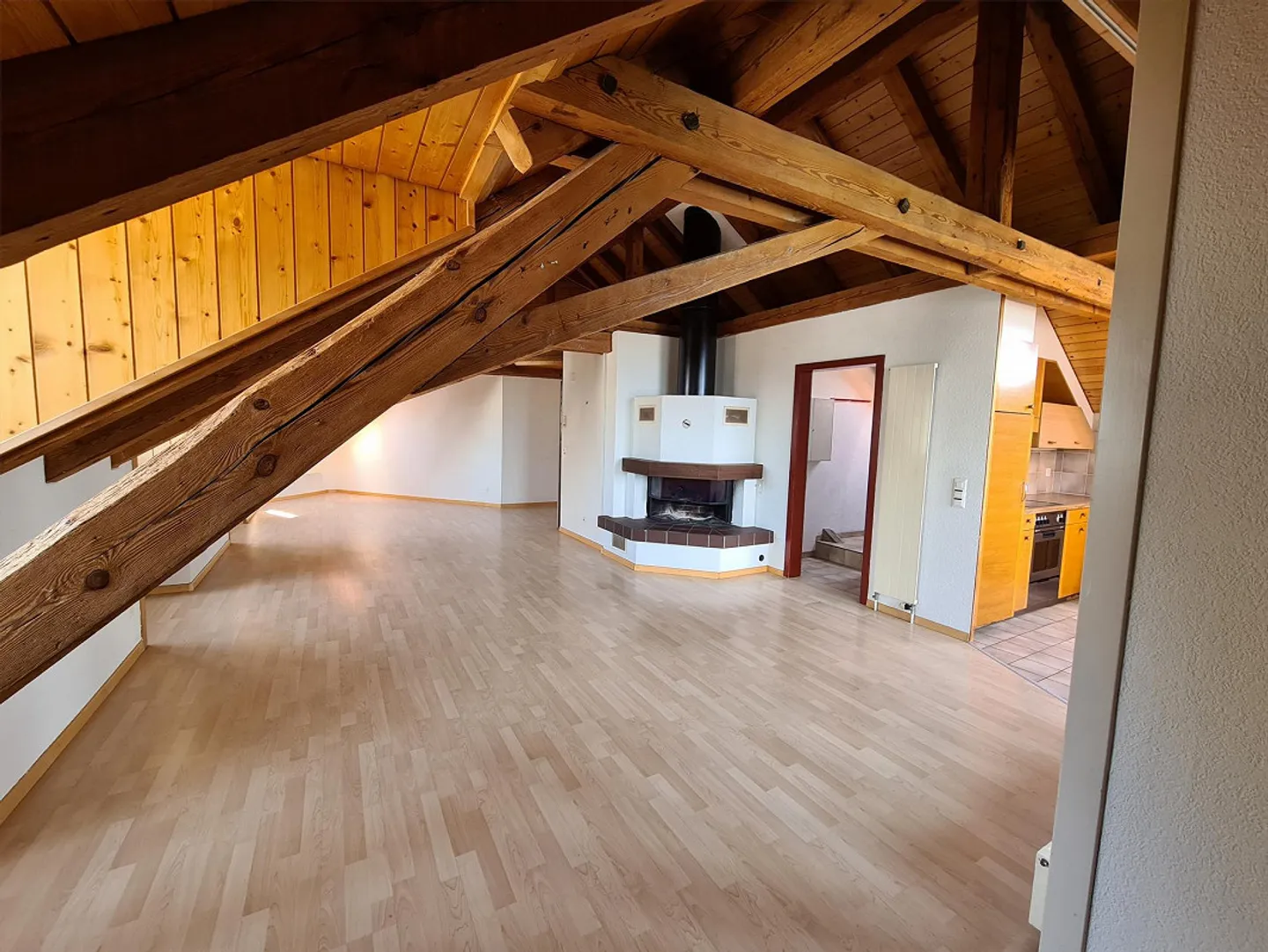 3.5-room attic apartment with fireplace and lake view - Photo 1 of 15