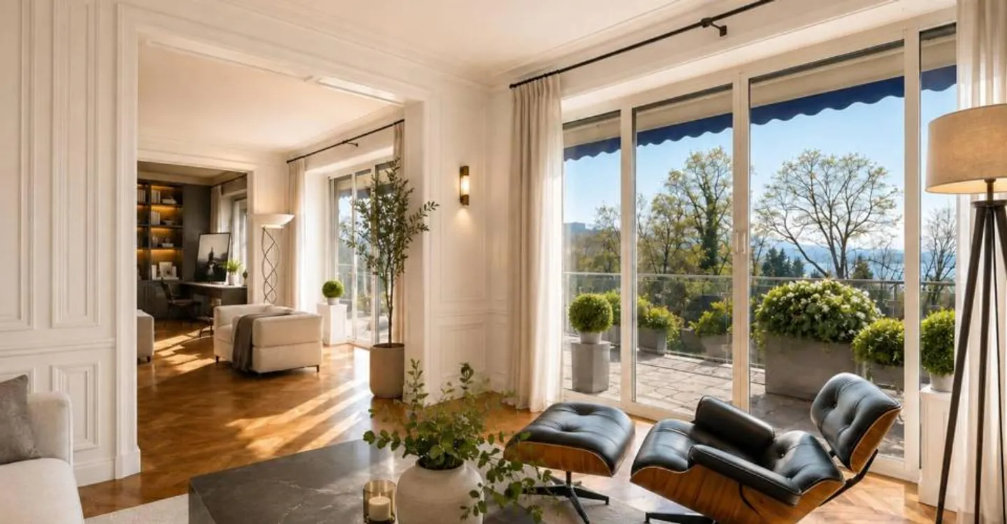 Au cœur de Ouchy, appartement de standing de 7 pièces avec vue sur le lac - Foto 6 di 13