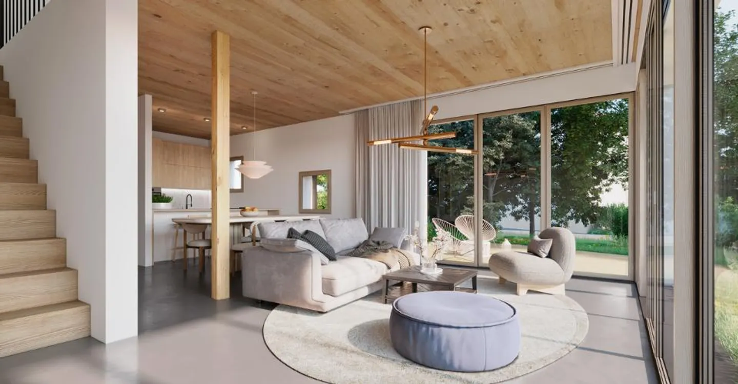 Villa Minergie, ossature bois, vente sur plan - Photo 4 sur 6