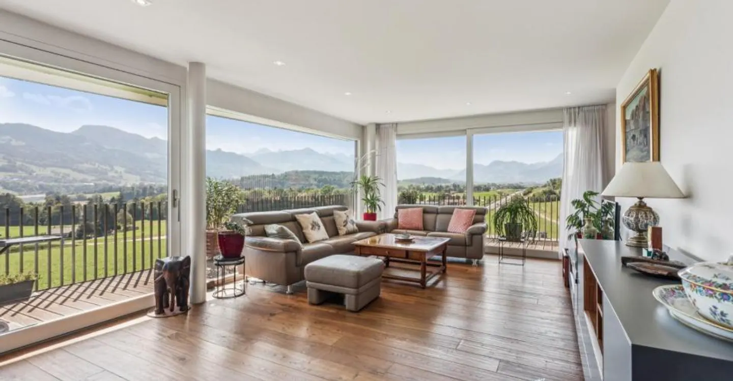 Sublime Duplex-Penthouse mit atemberaubendem Blick auf den Gruyère-See - Foto 2 von 11