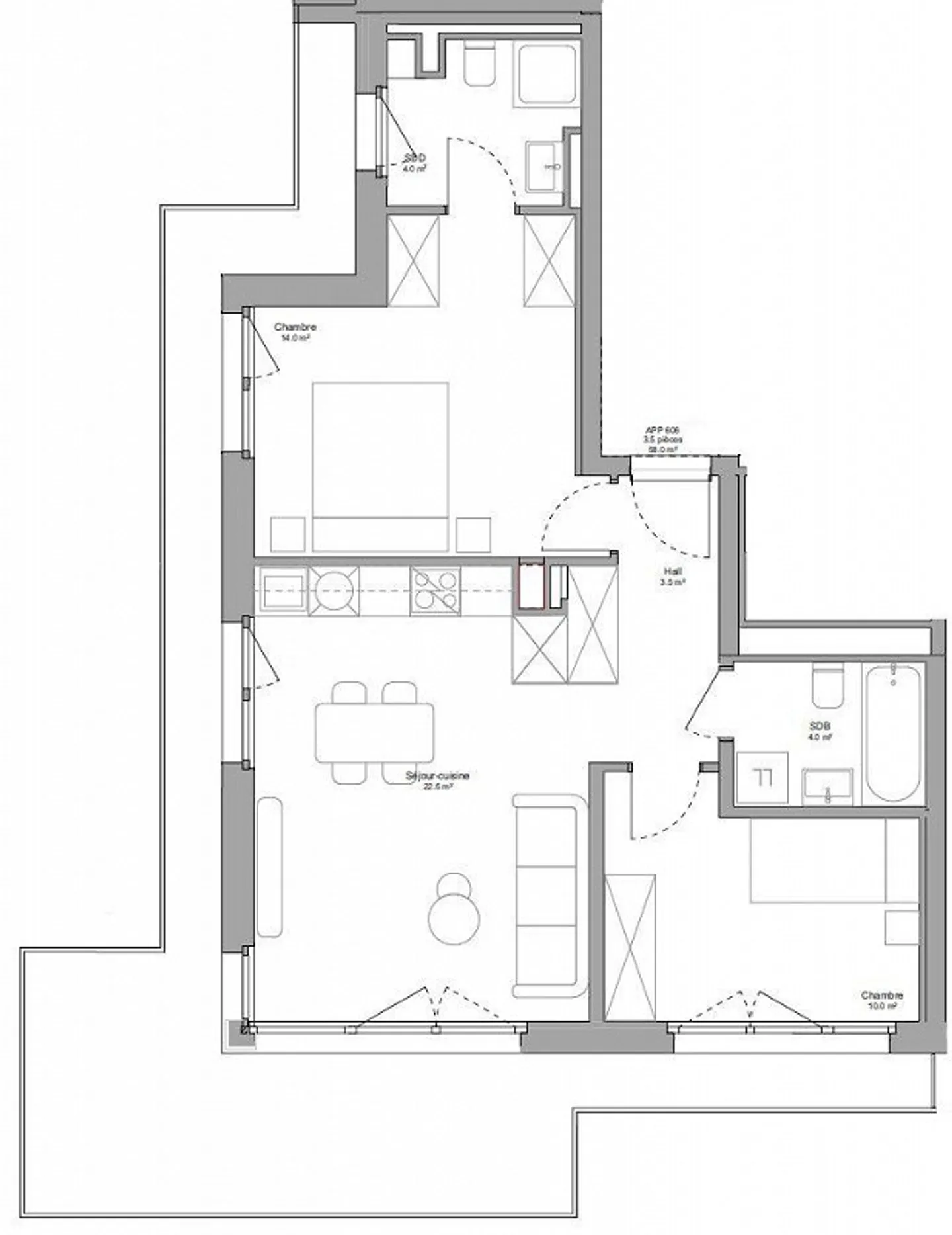 Wunderschöne neue Penthouse-Wohnung mit Terrasse und Seeblick - Foto 2 von 3
