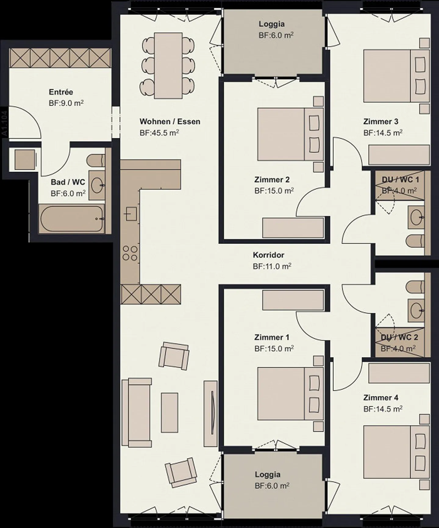 Appartement moderne de 5,5 pièces à Saint-Gall - Photo 9 sur 9