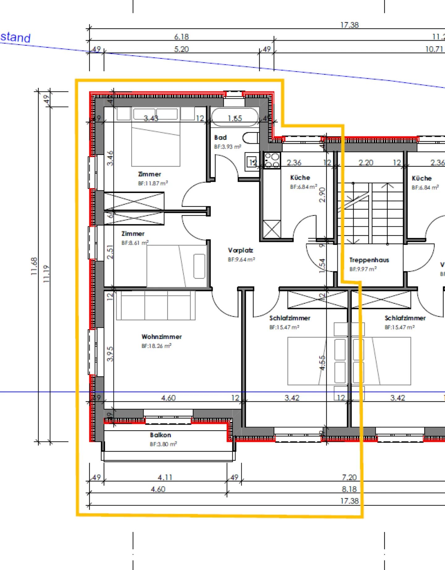 Appartement 4 pièces au rez-de-chaussée surélevé avec balcon à louer - Photo 11 sur 11