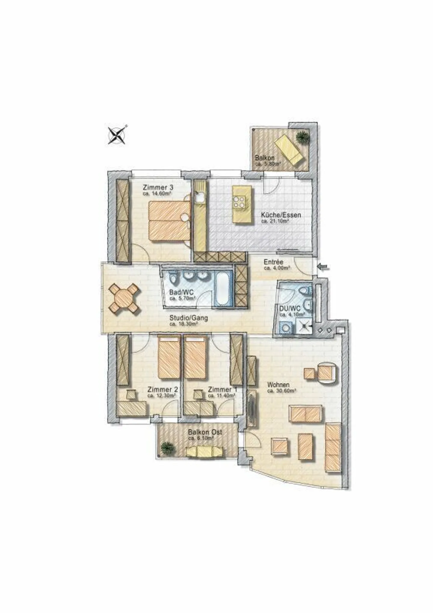 First occupancy after complete renovation: New and modern 4.5-room apartment... - Photo 13 of 13