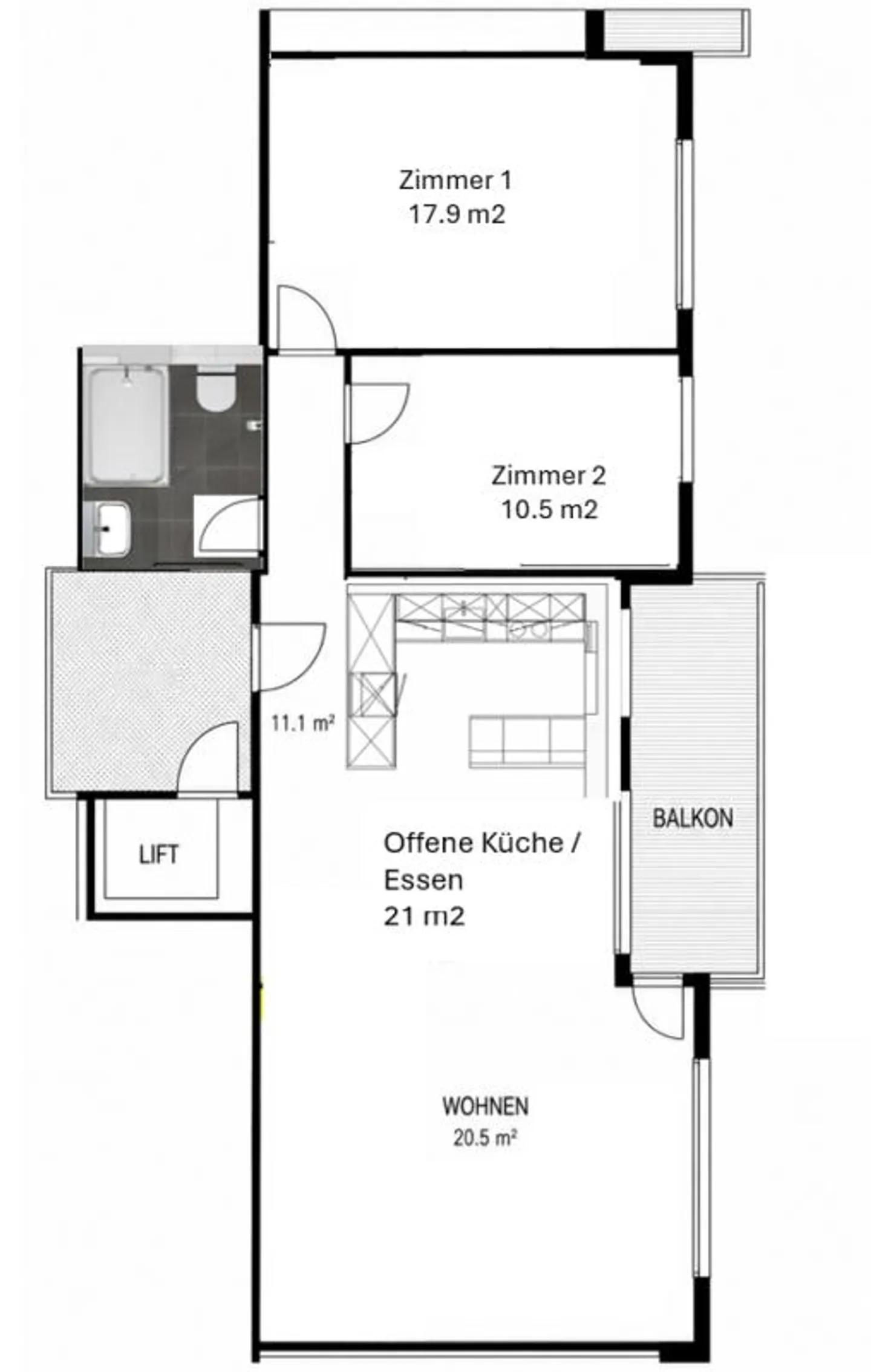 Modernes Apartment mit Pilatusblick - Foto 7 von 7