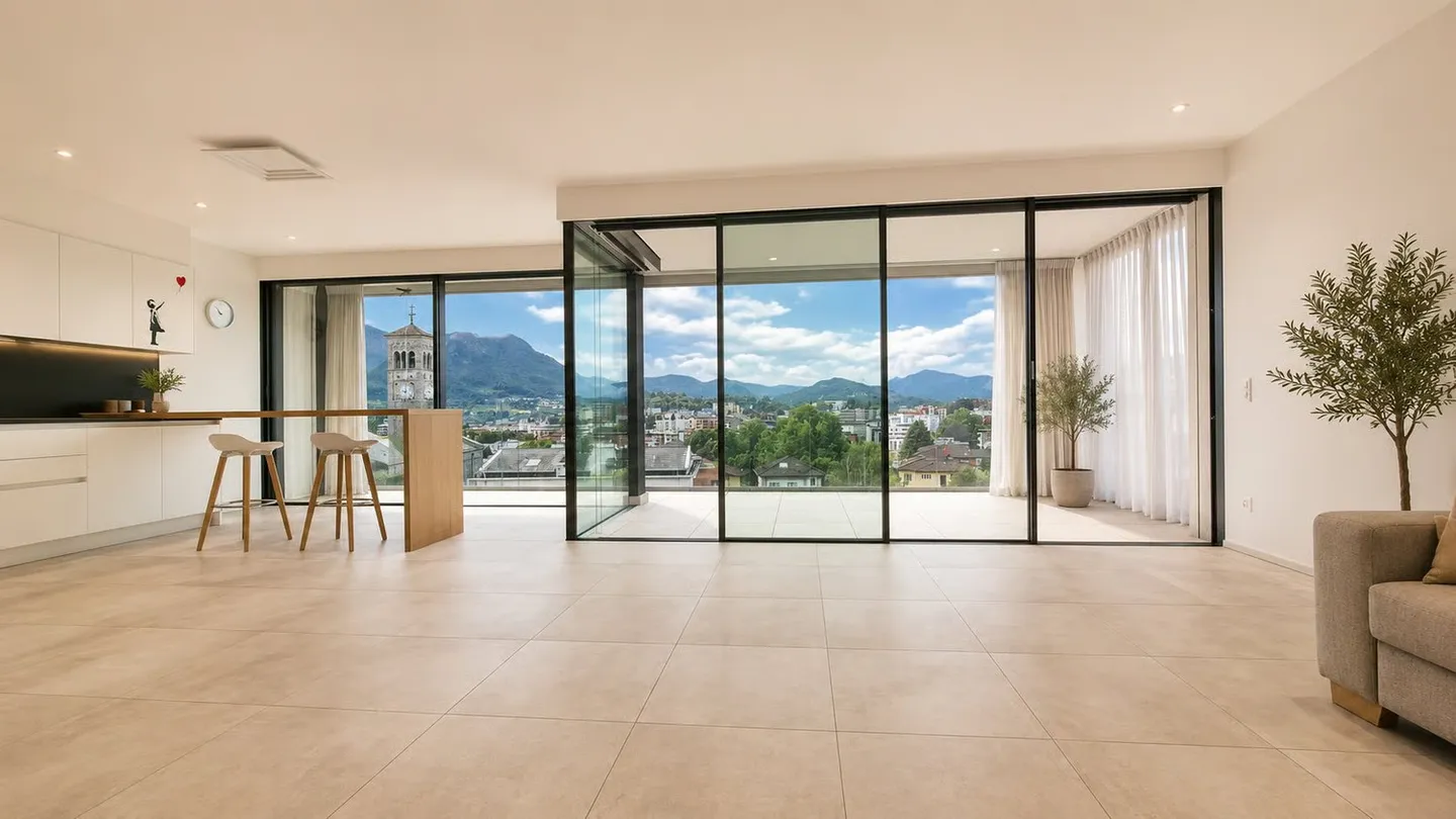 Mieten und Kaufen in Massagno – Modernes 3.5-Zimmer-Apartment mit Terrasse - Photo 3 sur 13