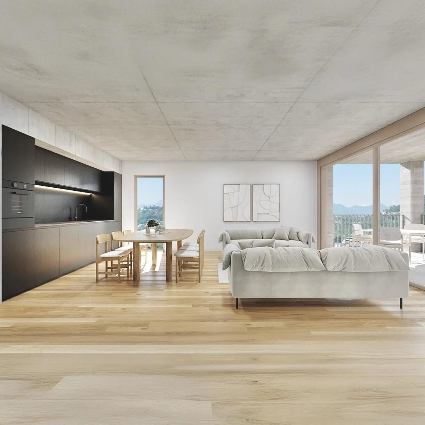 NEWLY BUILT APARTMENTS WITH LAKE VIEW IN AGNO - Photo 2 of 7