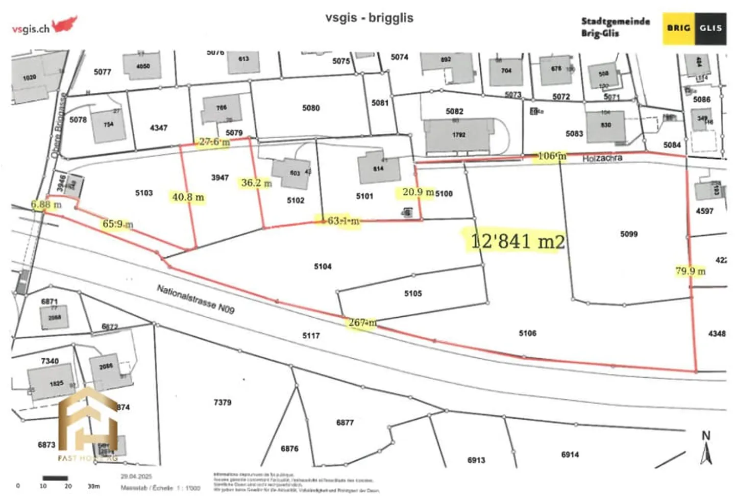 Exklusive Baulandchance am oberen Stadtrand von Brig-Glis - Foto 11 von 11