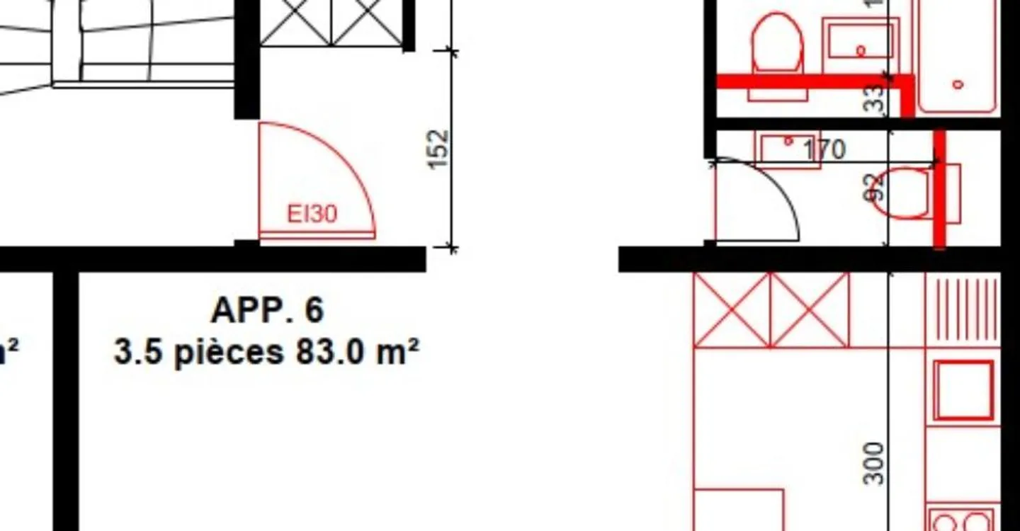 3.5 Zimmer renoviert in ruhiger und grüner Gegend - Foto 4 von 4