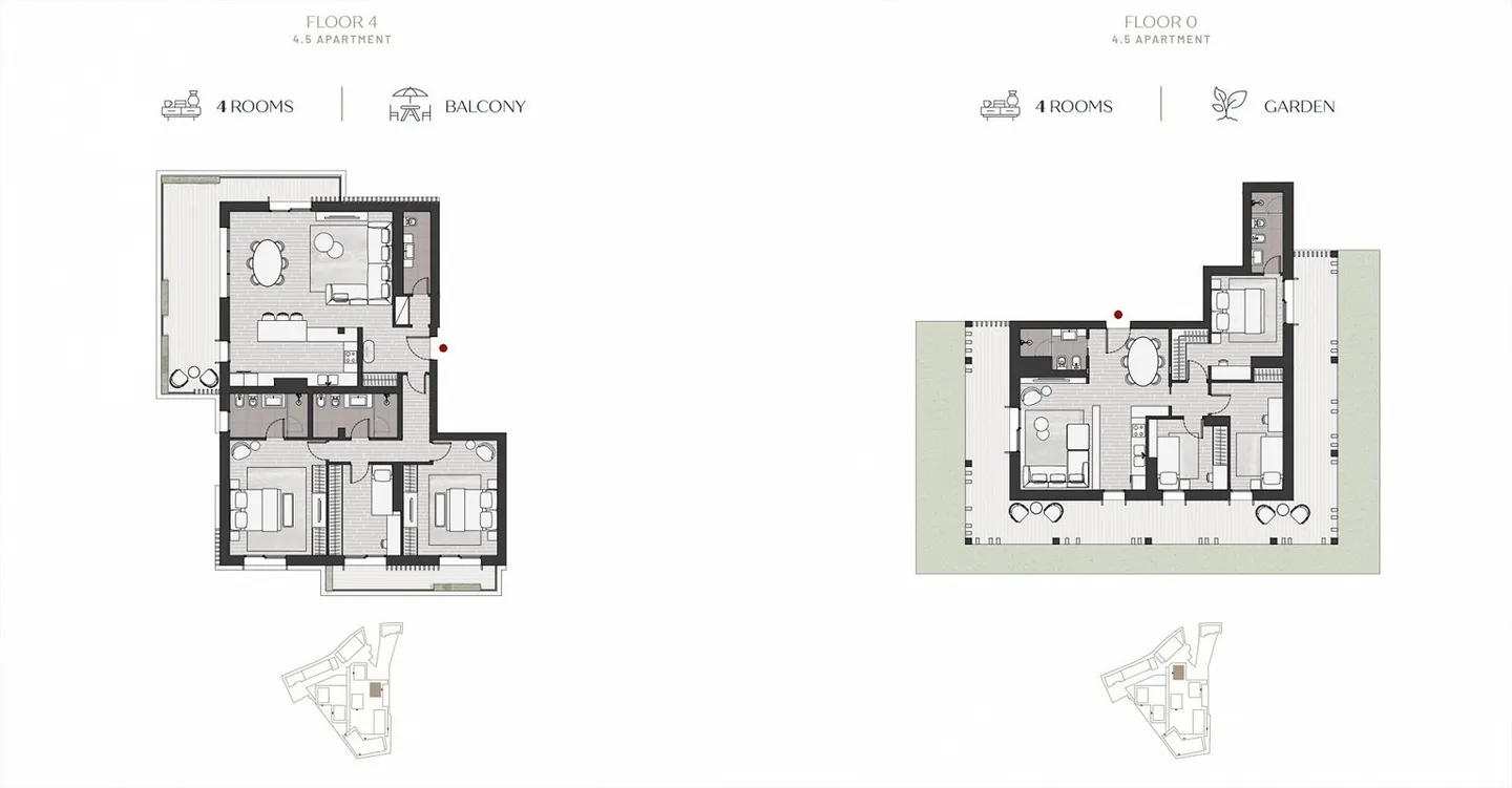 Dernier appartement de 4,5 pièces disponible dans un nouveau bâtiment Minergie – Stabio Garden Living - Photo 8 sur 17