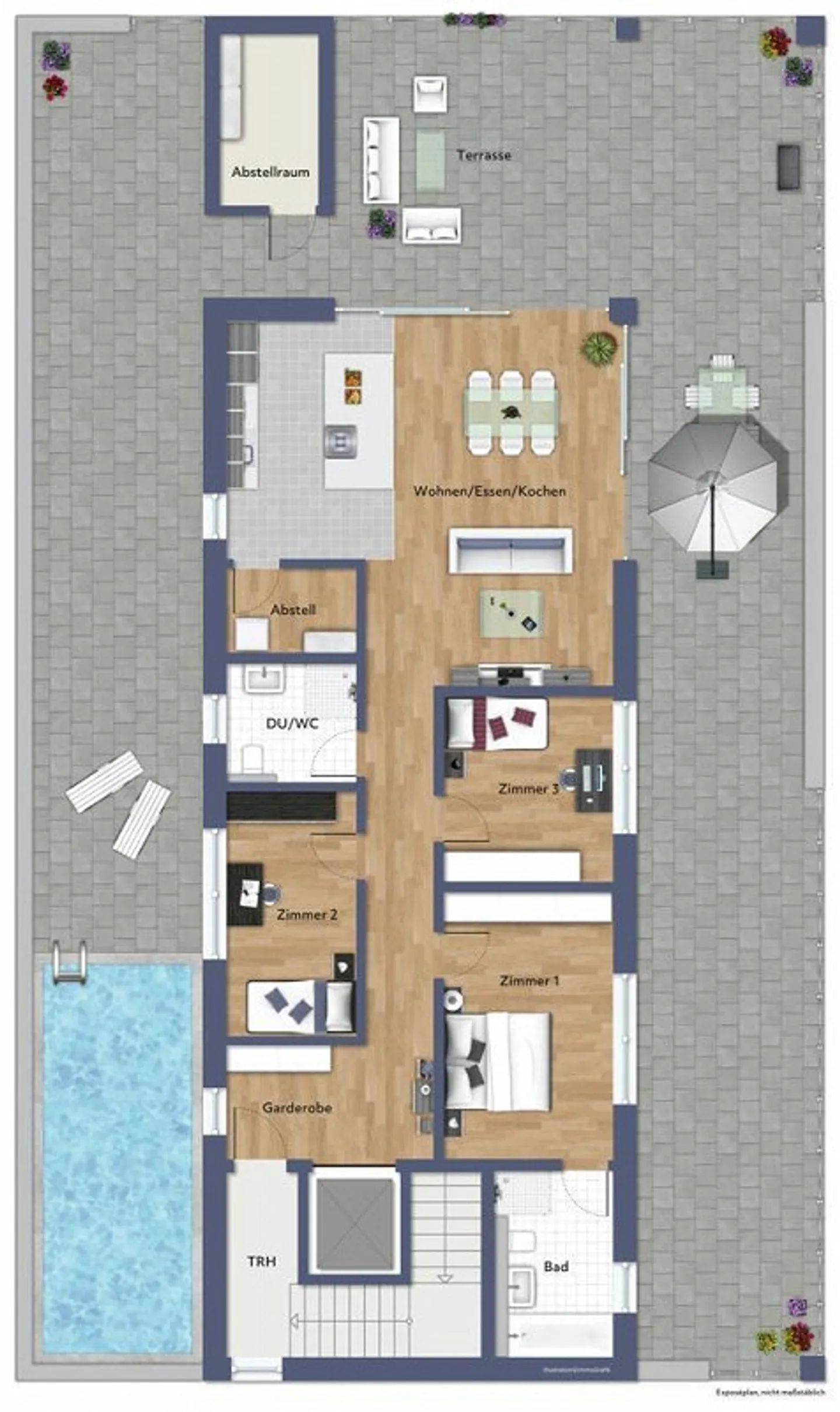 Esclusivo attico con 4,5 stanze incluso piscina esterna - Foto 13 di 13