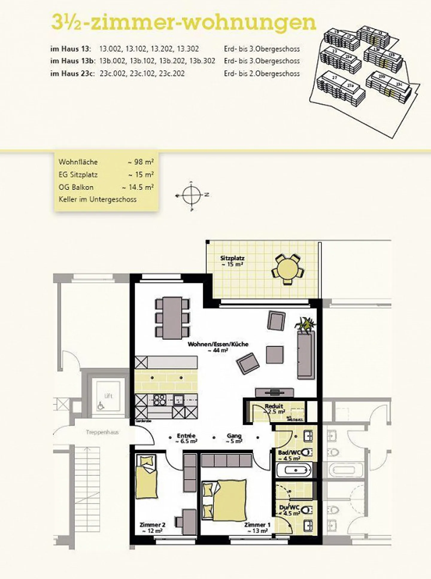 Moderno appartamento di 3.5 locali con ampio balcone in affitto - Foto 10 di 10