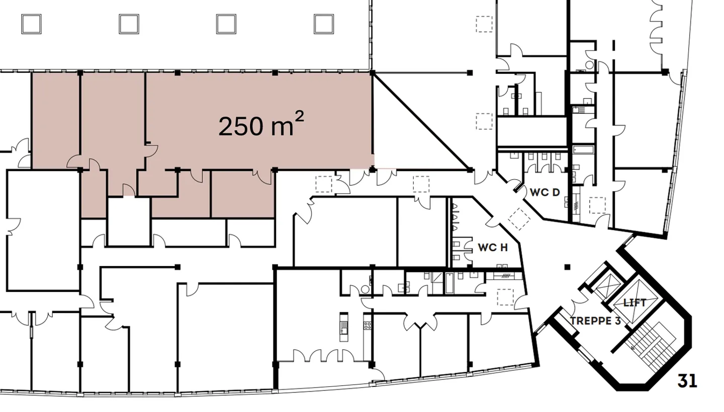 Freshly renovated office spaces 160 m² & 250 m² - Photo 8 of 8