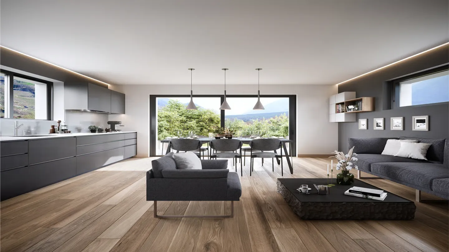 Magnifique appartement de 4,5 pièces à Salquenen - Photo 2 sur 4