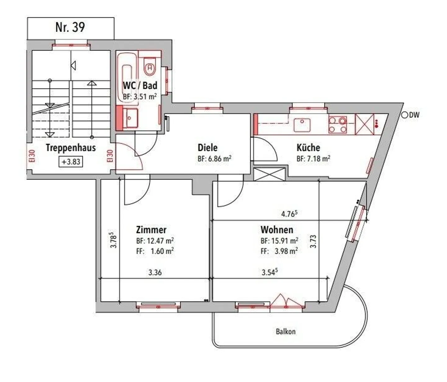 Il fascino dell'edificio antico combinato con una nuova cucina e bagno - Foto 10 di 10