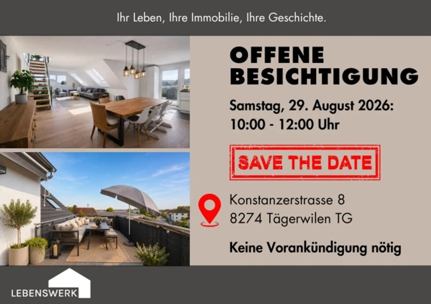 Open Viewing: 29.08.26 Modern Apartment with a View, Tägerwil - Photo 1 of 1
