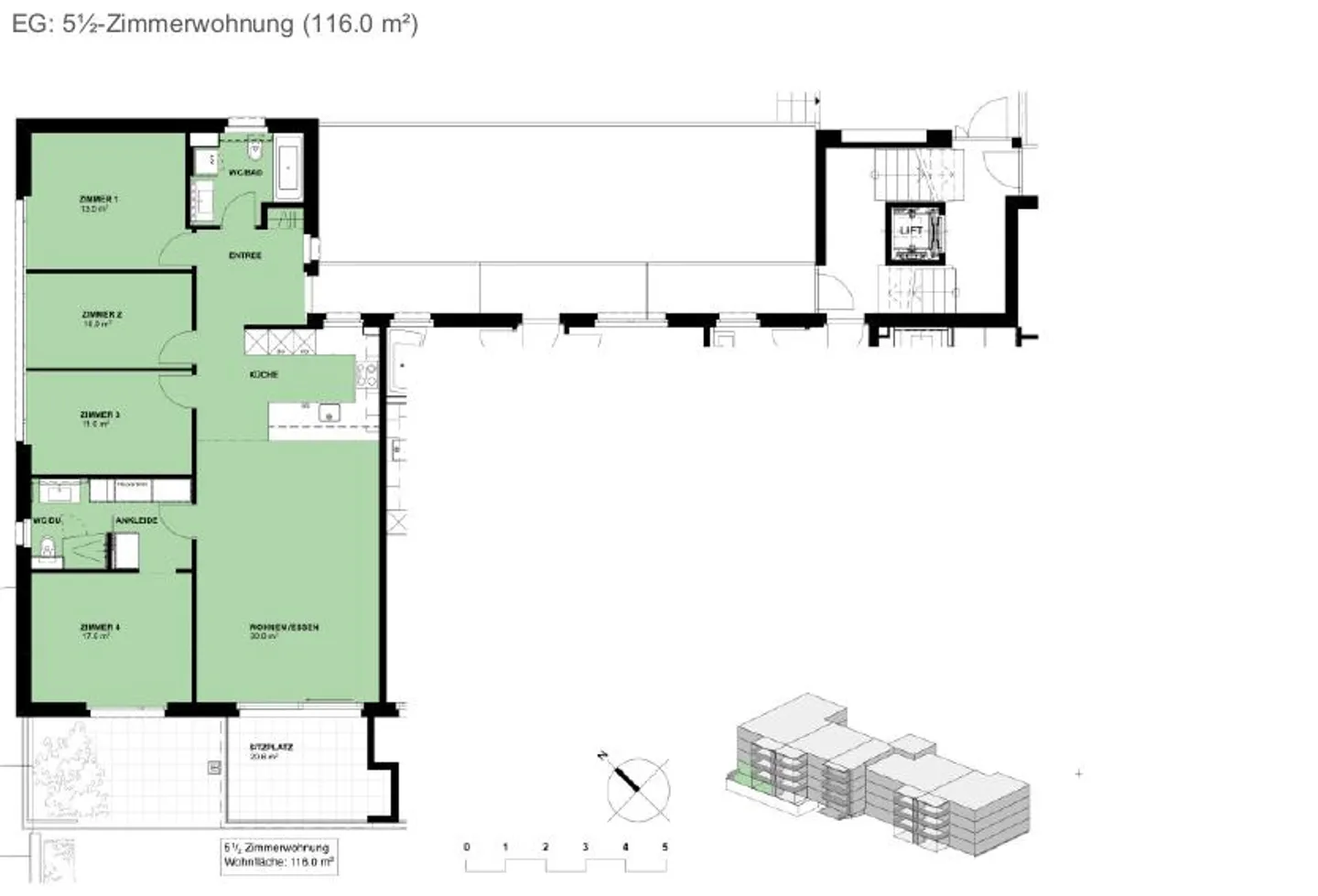 5.5-Zimmerwohnung in Pfäffikon ZH zu vermieten - Foto 5 von 5