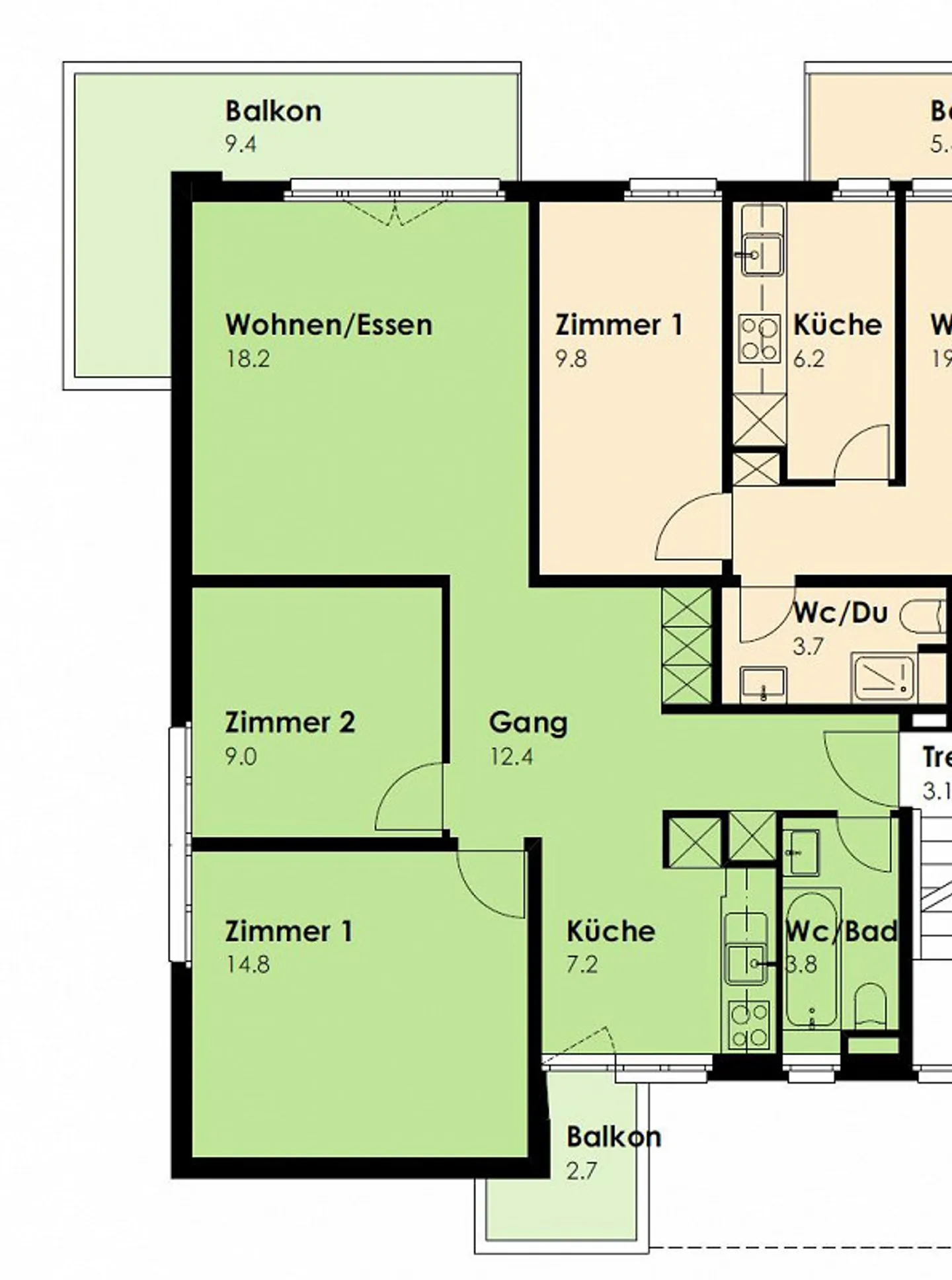 Affordable 3.5 apartment with bright layout - Photo 6 of 6