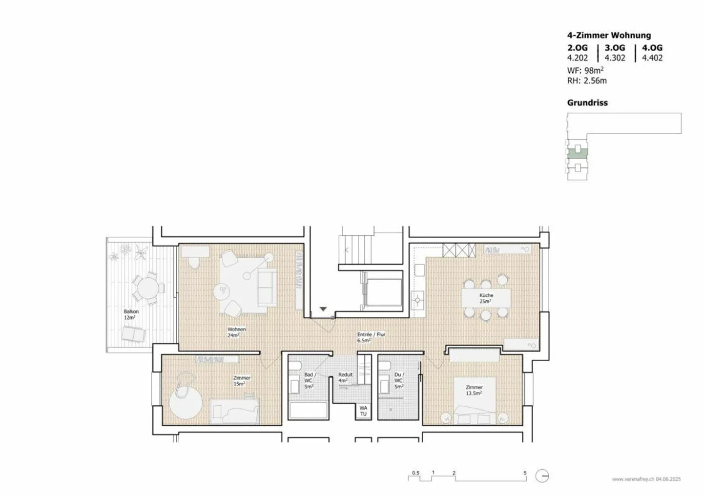 Newly built 4-room apartments from autumn 2026, 2nd - 4th floor - Photo 8 of 8