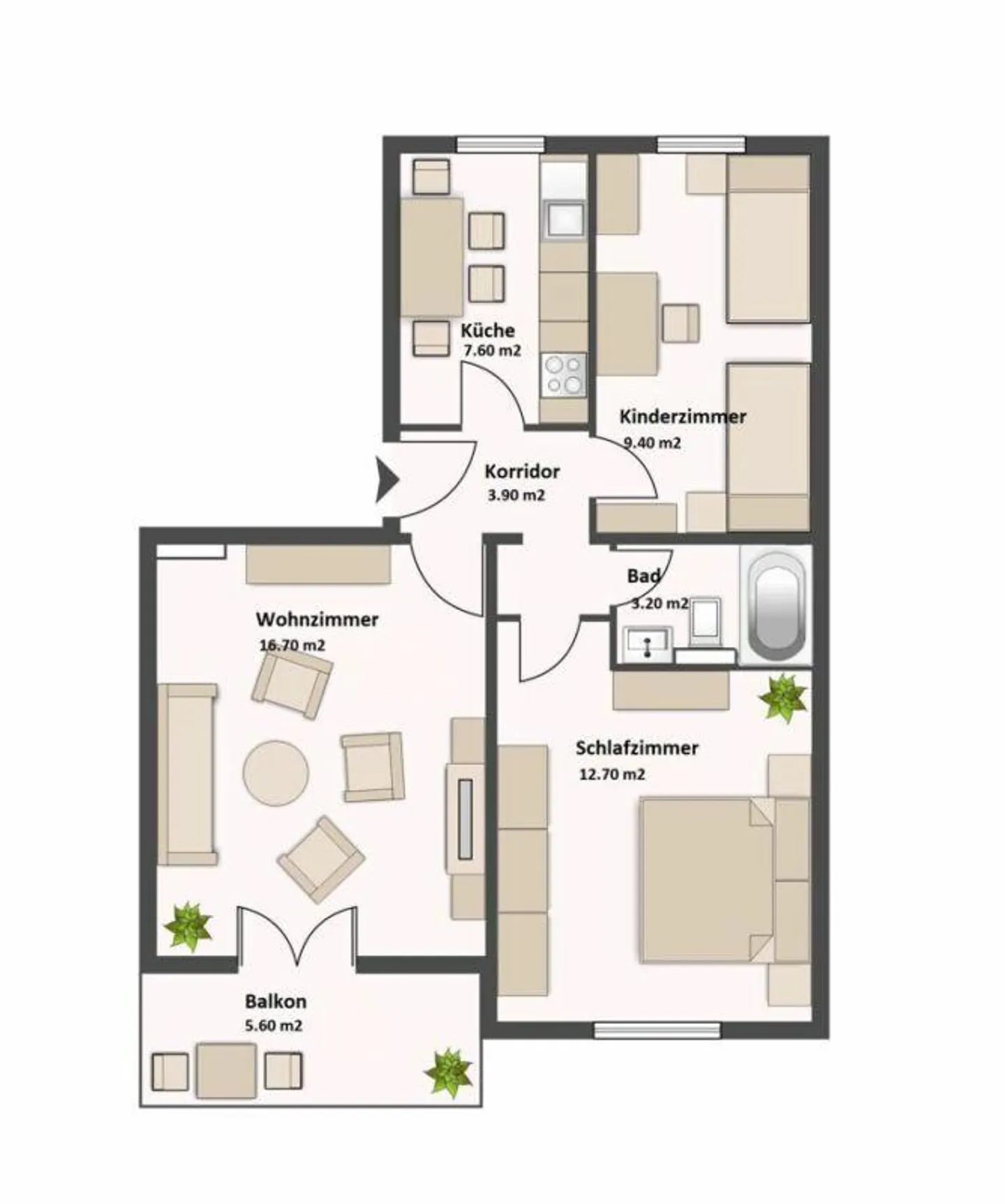 Appartement pratique avec coin jardin - Photo 11 sur 12