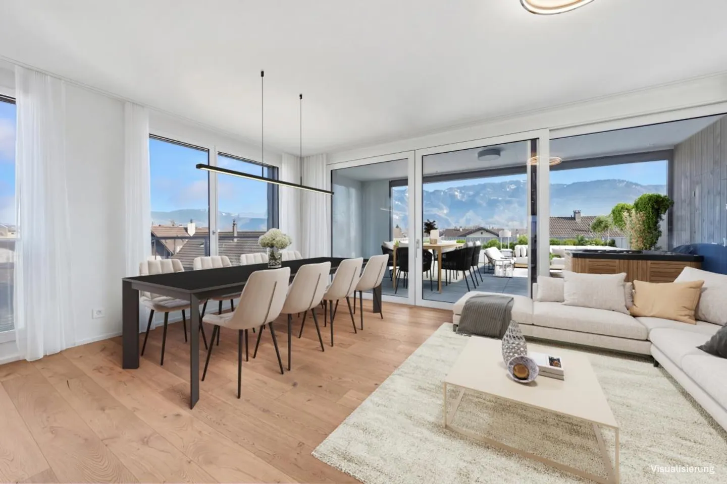 Stilvolles Penthouse mit grosser Terrasse - Foto 4 von 16