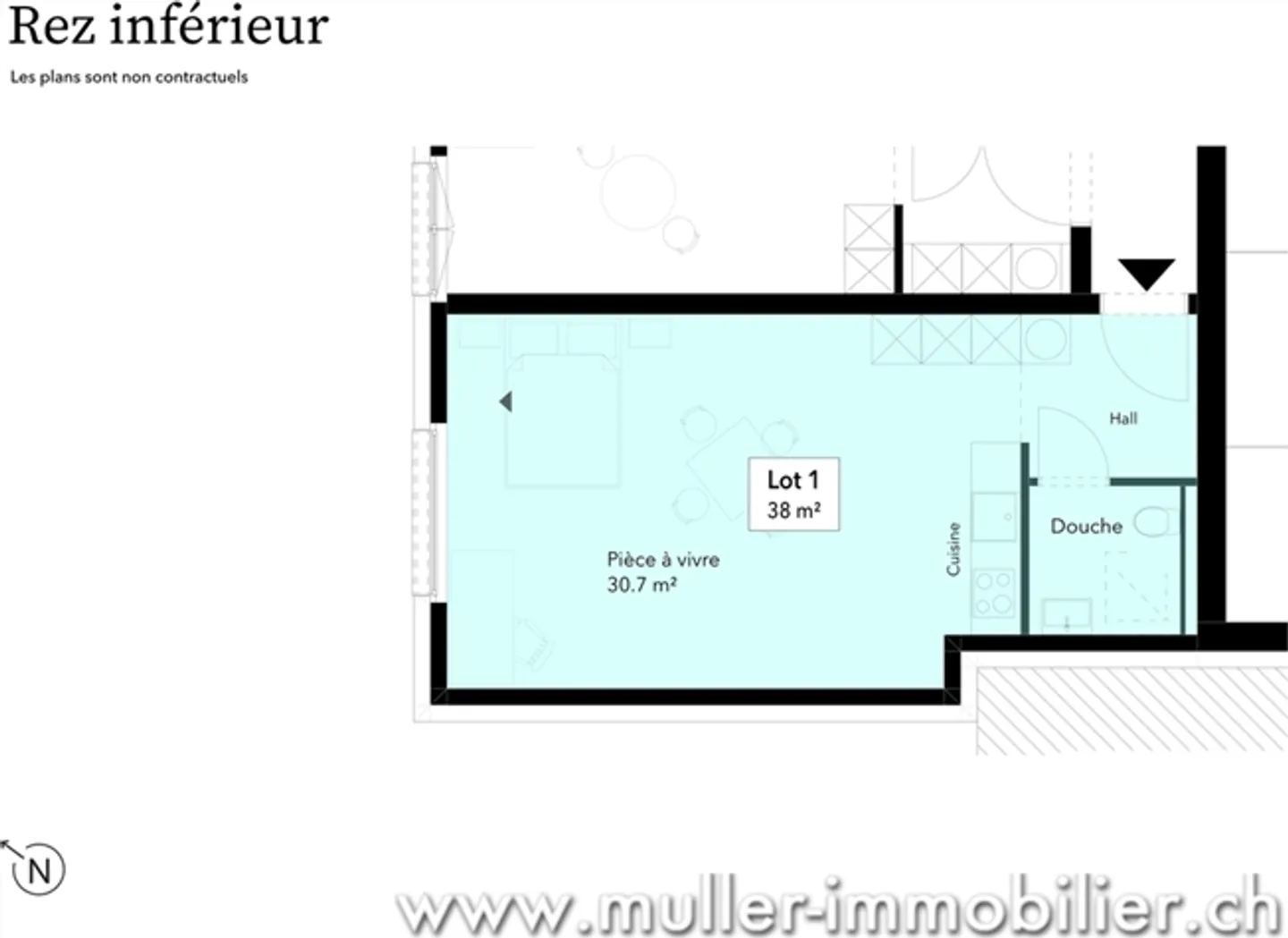 «Neues Studio von 38 m², Natur und Ruhe in Siviriez» - Foto 3 von 12