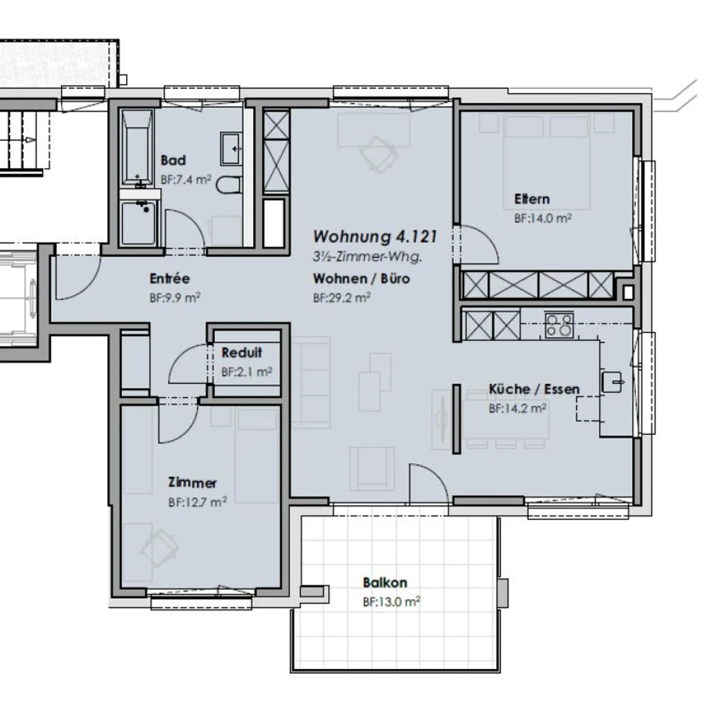 Bella appartamento di 3,5 stanze a Grossdietwil - Foto 9 di 9