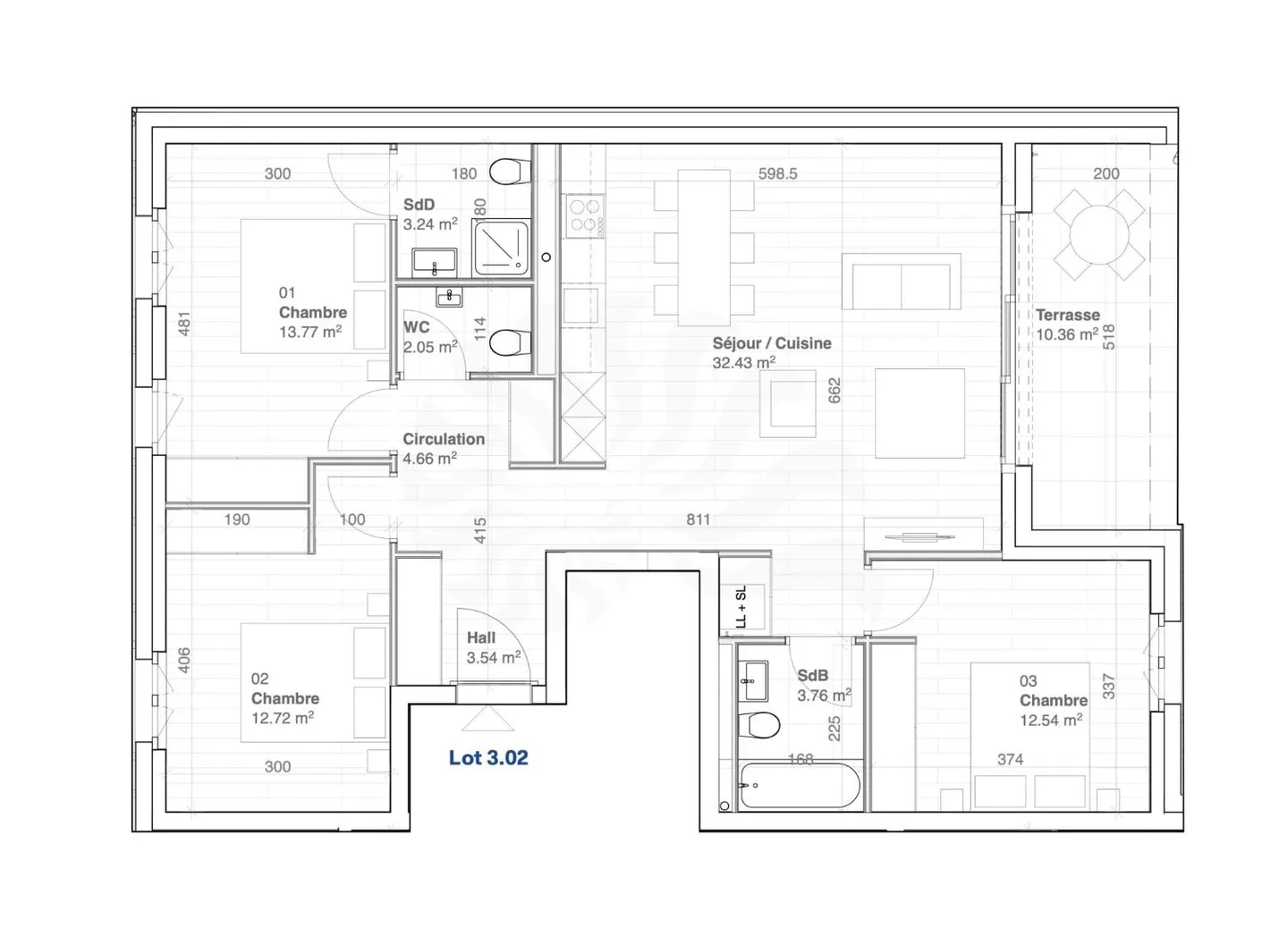 Appartamento 5P al 1° piano, 11, route des Jurêts a Choulex - Foto 7 di 11