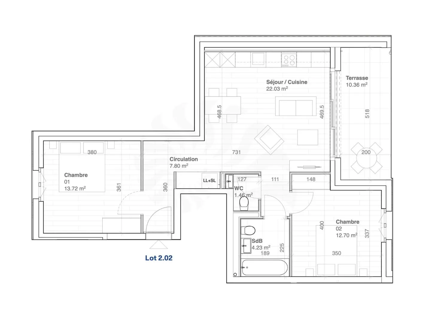 Appartamento 4P Piano Terra nella Promozione 11, Route des Jurêts a Choulex - Foto 7 di 11
